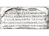 Inscription thought to relate to Quirinius.